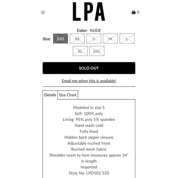 LPA the Label Clementine blush mesh mini dress S NEW - Picture 7 of 7